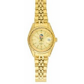 Women's 5th Avenue Gold-Tone Watch W/ Raised Stick Hour Marker